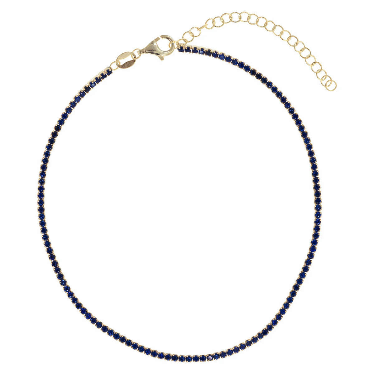 Little Gems Tennis Anklet in Sapphire