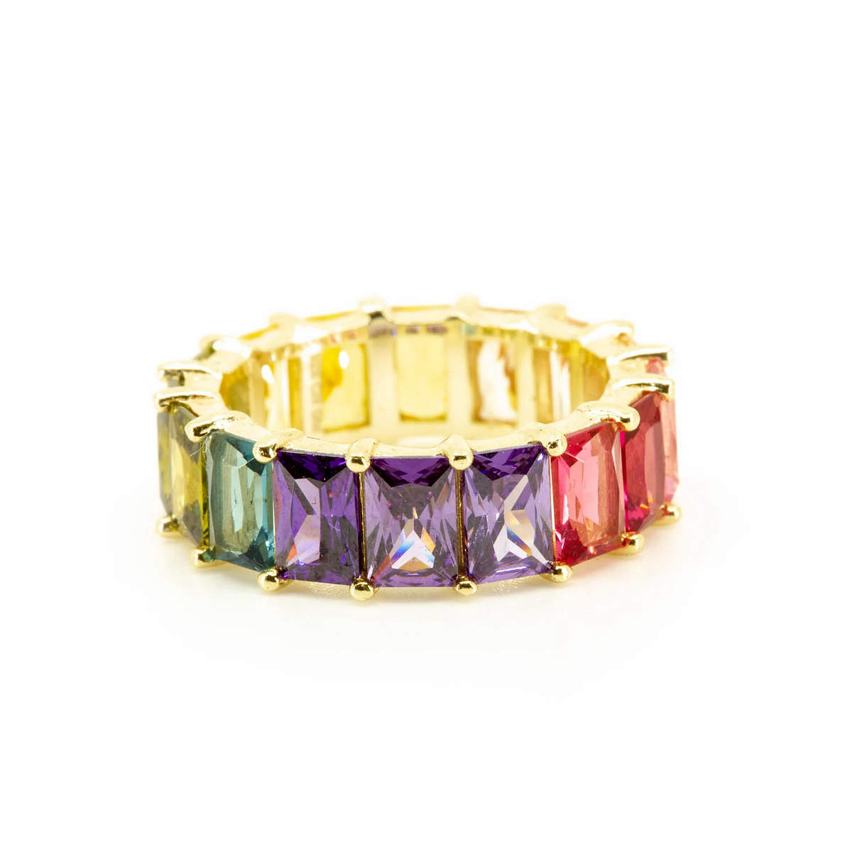 Emerald Ombre Rainbow Ring