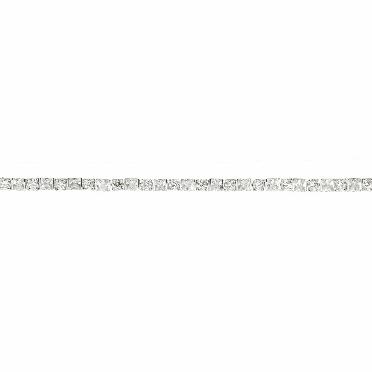 Square Clear Tennis Bracelet