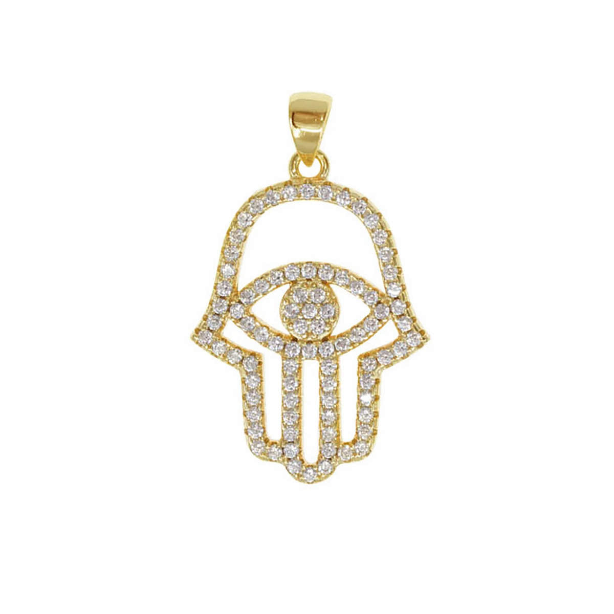 Guiding Crystals Hamsa & Nazar Charm