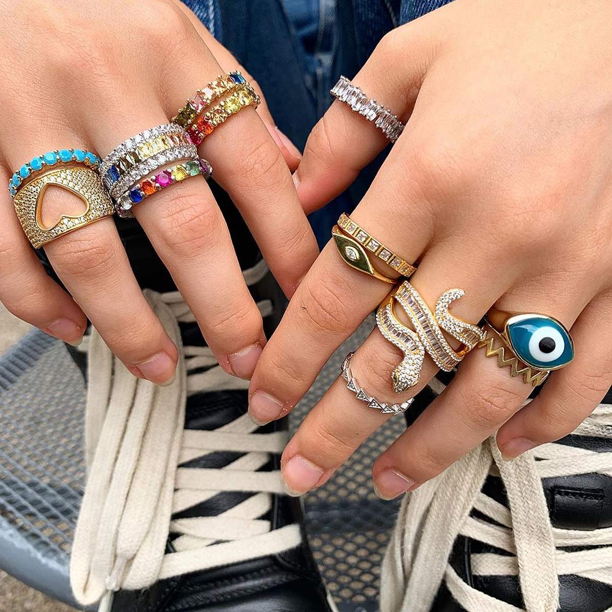 Rainbow Infinity Ring