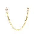 Crystal Chain A Deux Double Studs