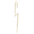Lucky Strike Crystal Bolt Earring in Crystal Clear