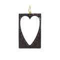 Open-Hearted Love Black Crystal Pendant