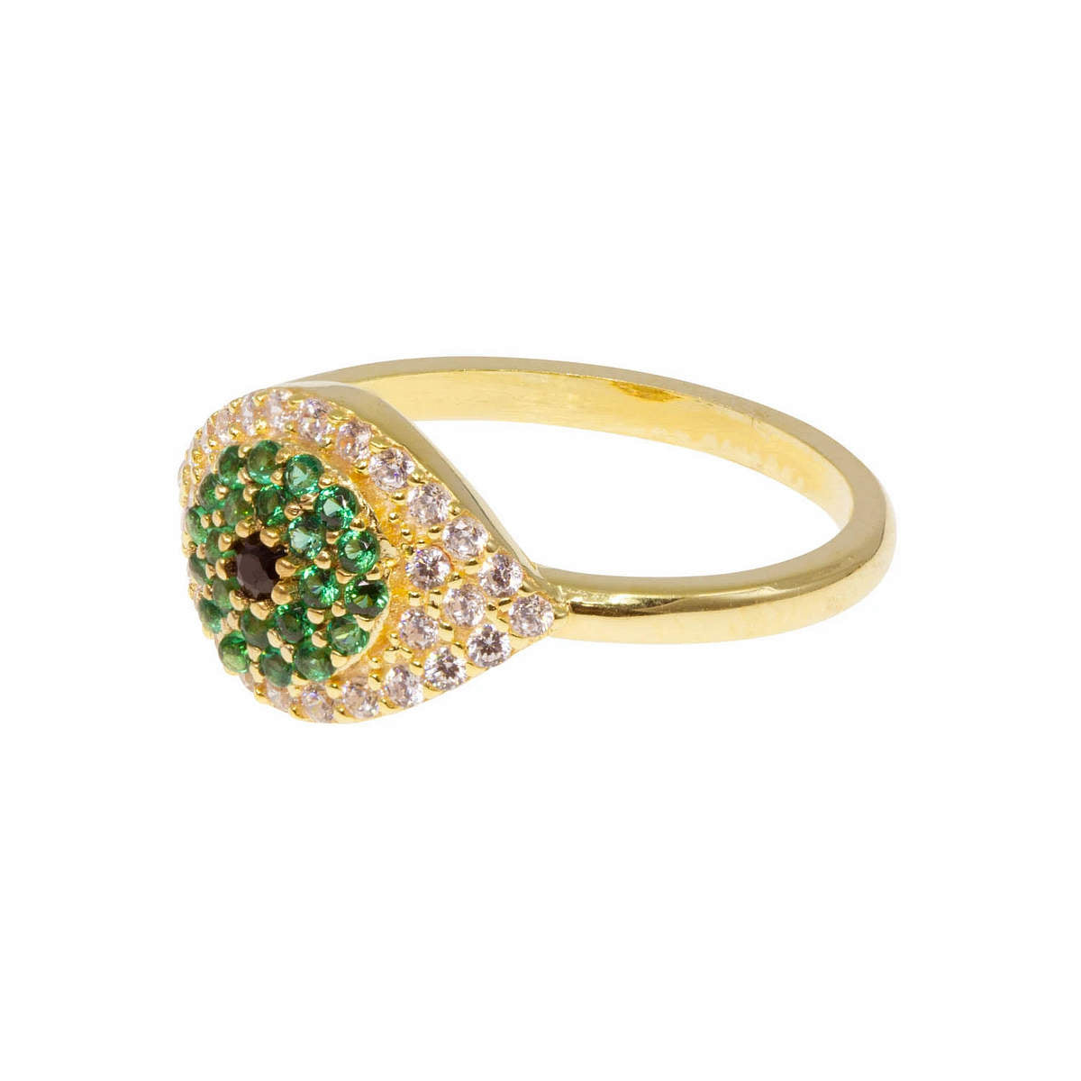 Seeing Green Evil Eye Ring