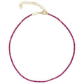 Little Gems Tennis Anklet in Fuchsia