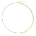 Dual Look Crystal & Chain Necklace