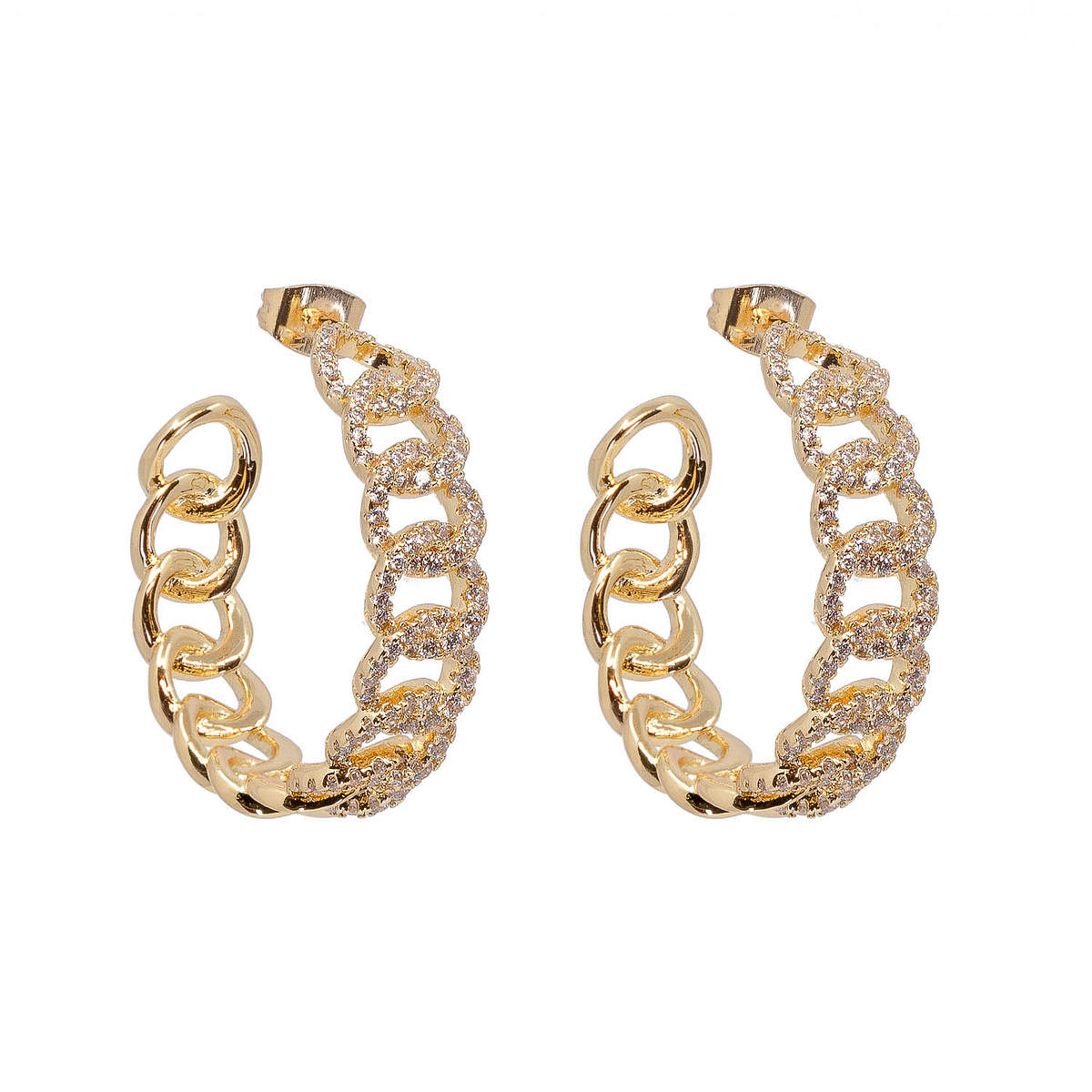 Rhapsody Crystal Link Hoops