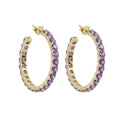 Amethyst Crystal Infinity Hoops