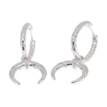 Trailblazer Hoops with Double Horn Charms