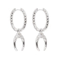 Trailblazer Hoops with Double Horn Charms