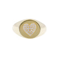 Sweetheart Signet Ring in Crystal