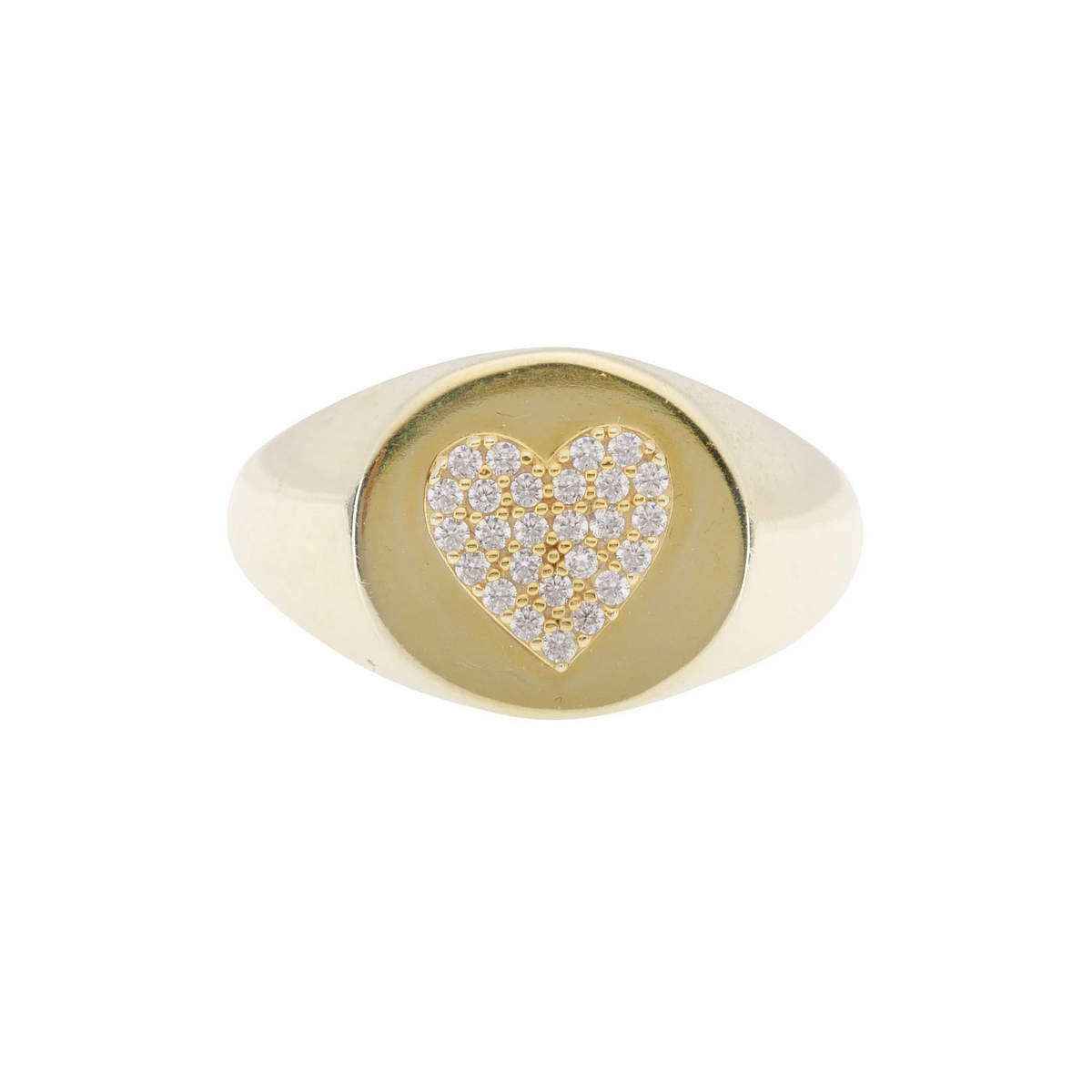 Sweetheart Signet Ring in Crystal