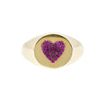Sweetheart Signet Ring in Pink