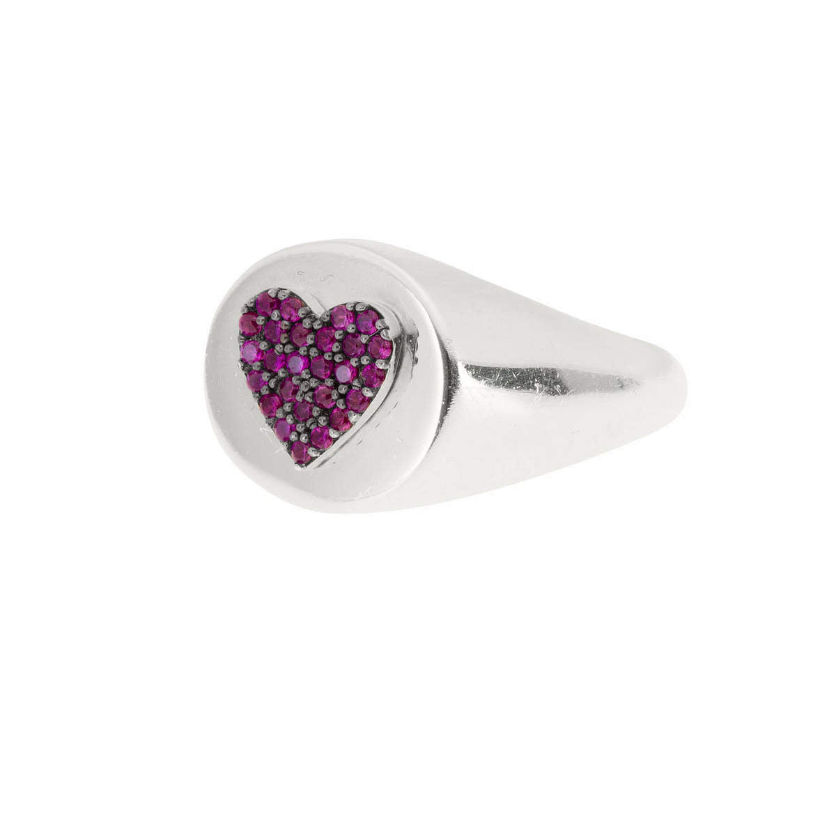 Sweetheart Signet Ring in Pink