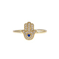 Guiding Hand Pavé Hamsa Ring