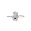 Guiding Hand Pavé Hamsa Ring