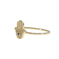 Guiding Hand Pavé Hamsa Ring