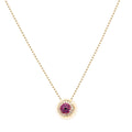 Wide-Eyed Crystal Pavé Necklace in Ruby