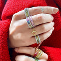Thick Rainbow Halo Ring