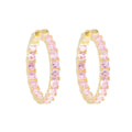 Rose Crystal Möbius Hoops