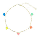 Candy Hearts Anklet