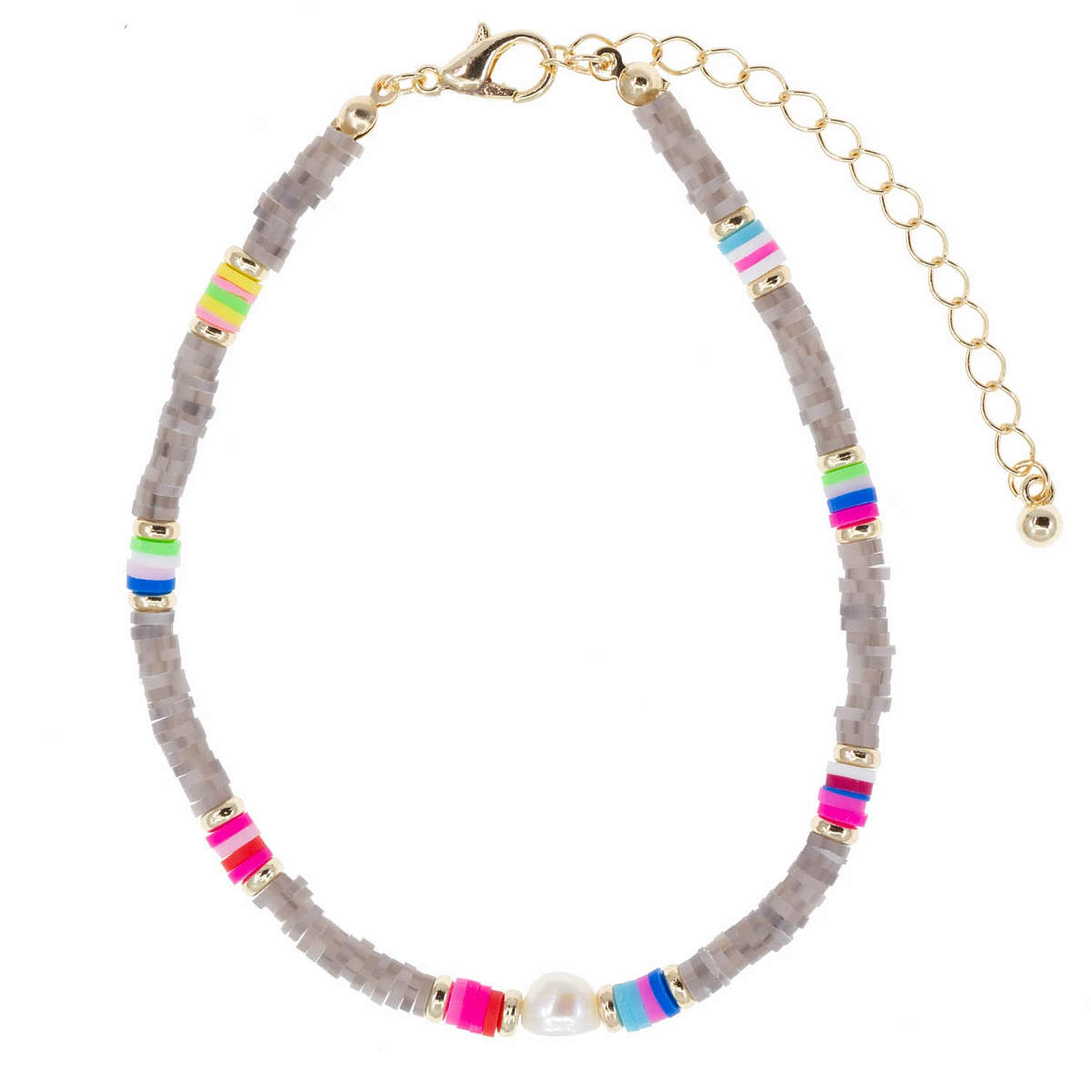 Pearl of the Ocean Anklet in Grey