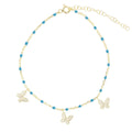 Mariposa Anklet in Sky Blue
