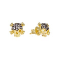 Sparkle Skull Mini Stud in Onyx