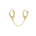 Cuffed Double Hoops