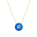 Antique Evil Eye Necklace in Cerulean