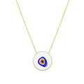 Antique Evil Eye Necklace in Clear (14k Gold)
