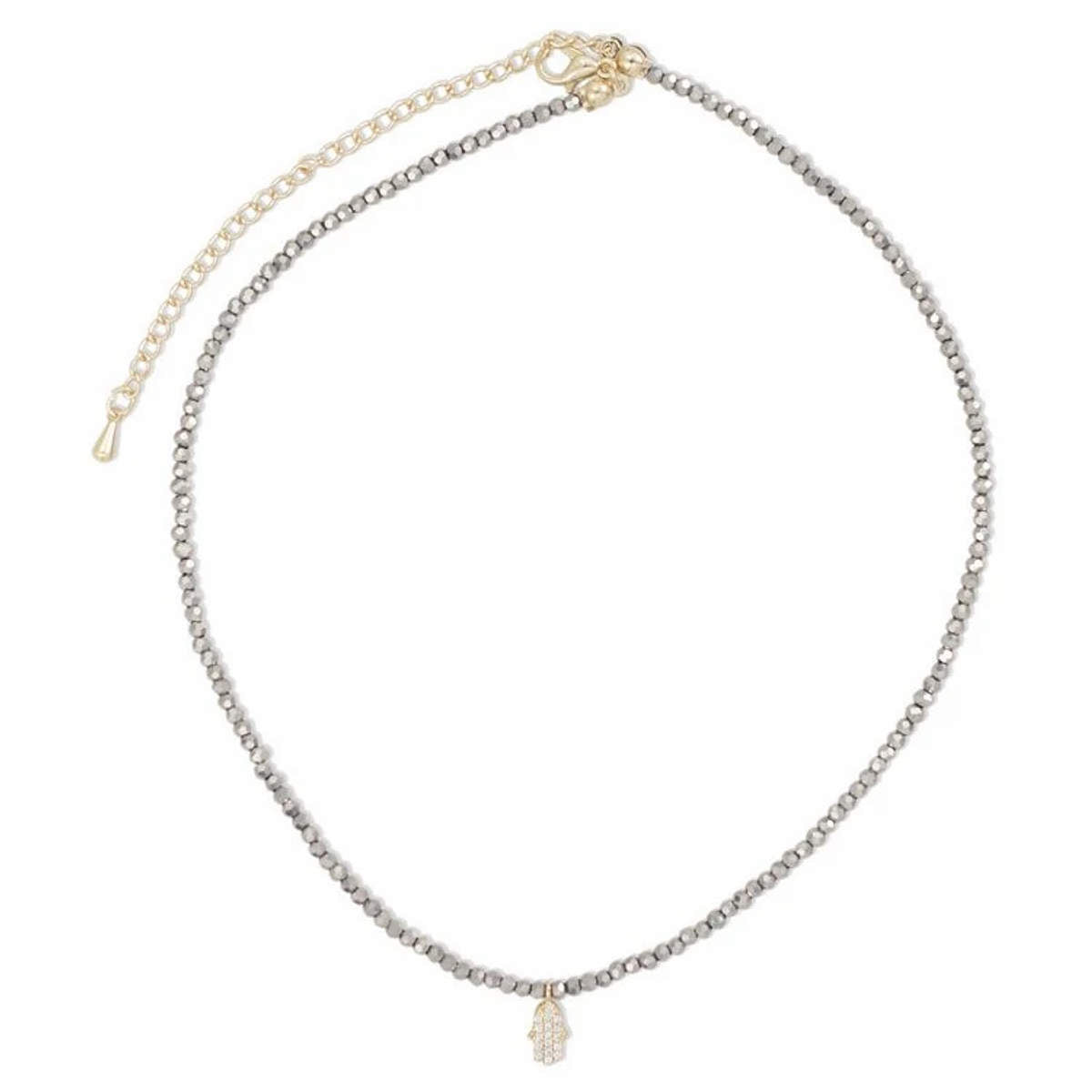 Gemstone Hamsa Choker in Labradorite