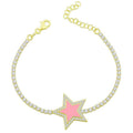 Pink Star Crystal Bracelet