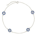 Blue Evil Eye Disk Anklet