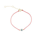 Evil Eye Cord Bracelet in Red