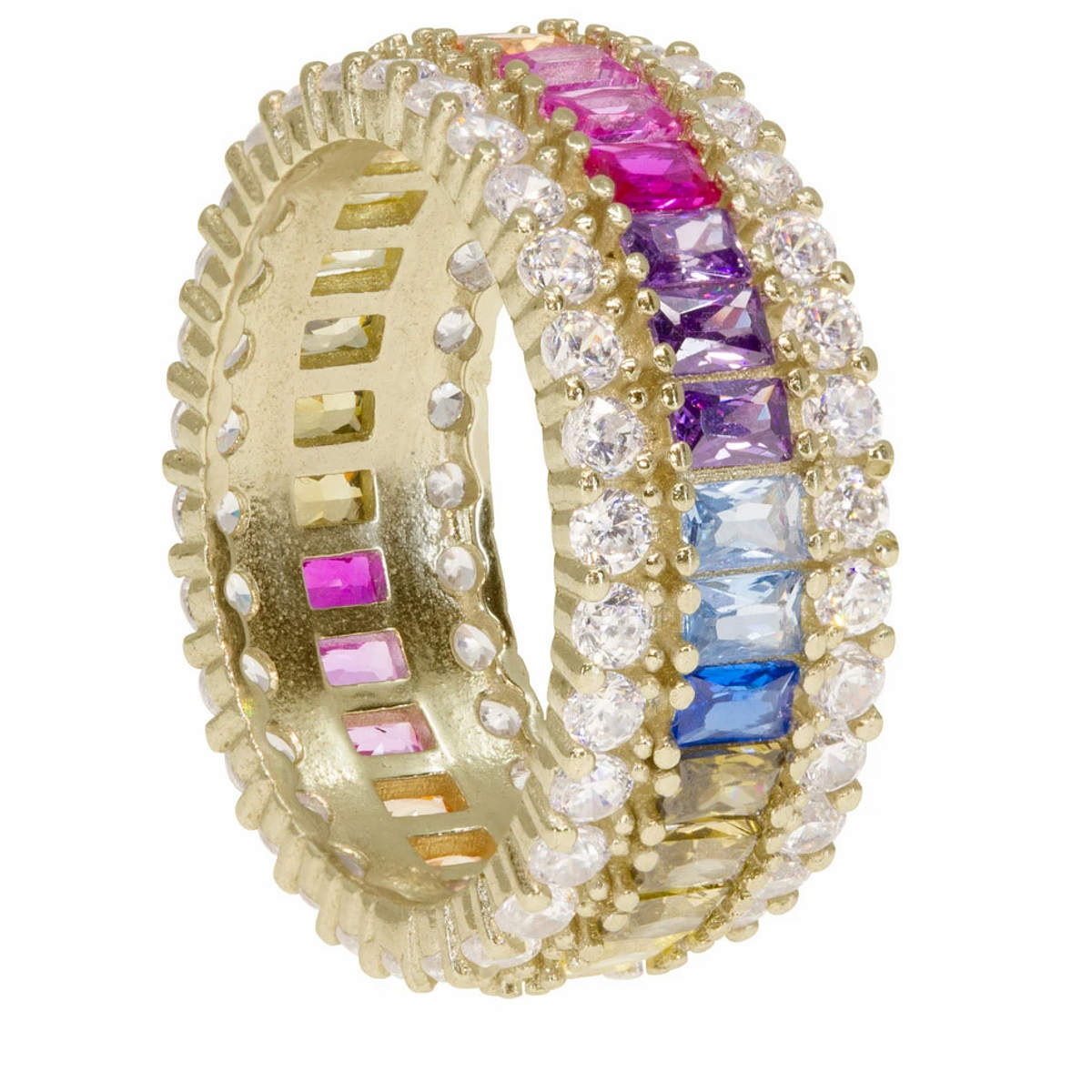 Thick Rainbow Halo Ring