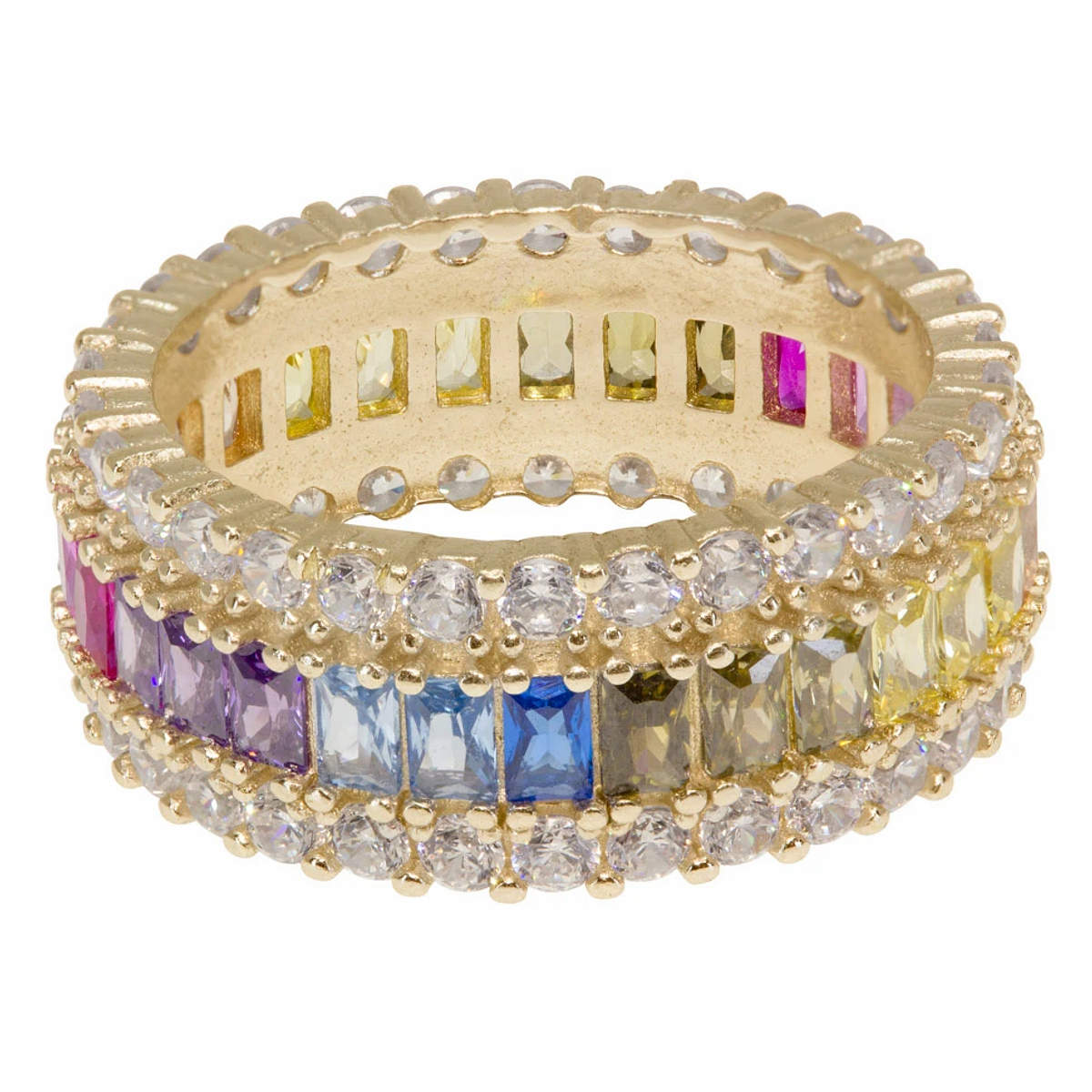 Thick Rainbow Halo Ring