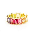 Emerald Ombre Rainbow Ring
