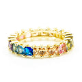 Ombre Rainbow Infinity Ring