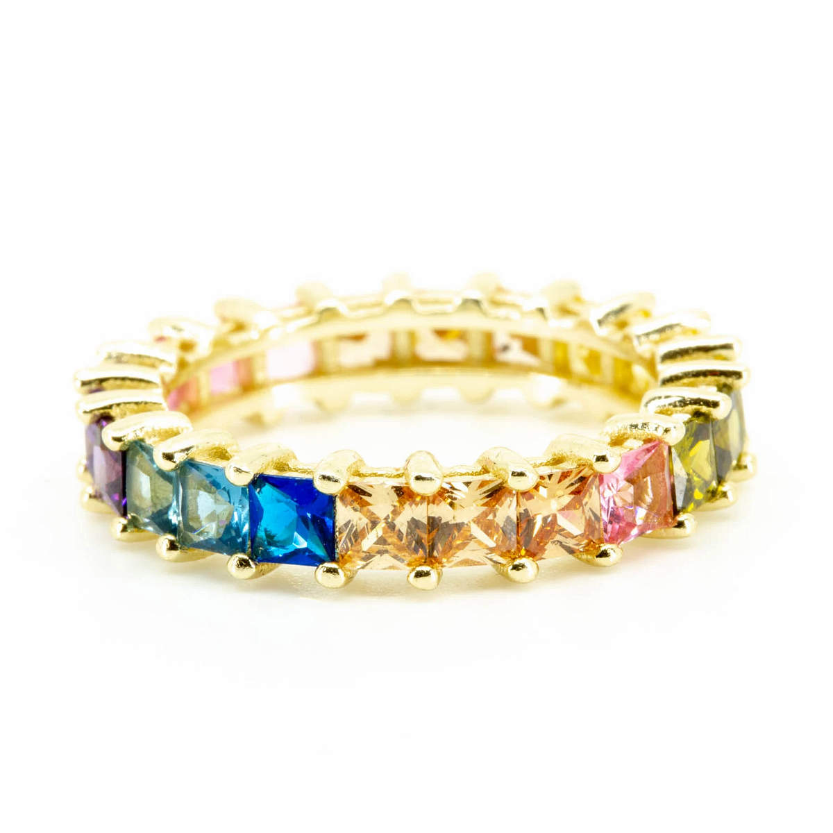 Ombre Rainbow Infinity Ring