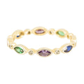 Marquis Rainbow Gold Band