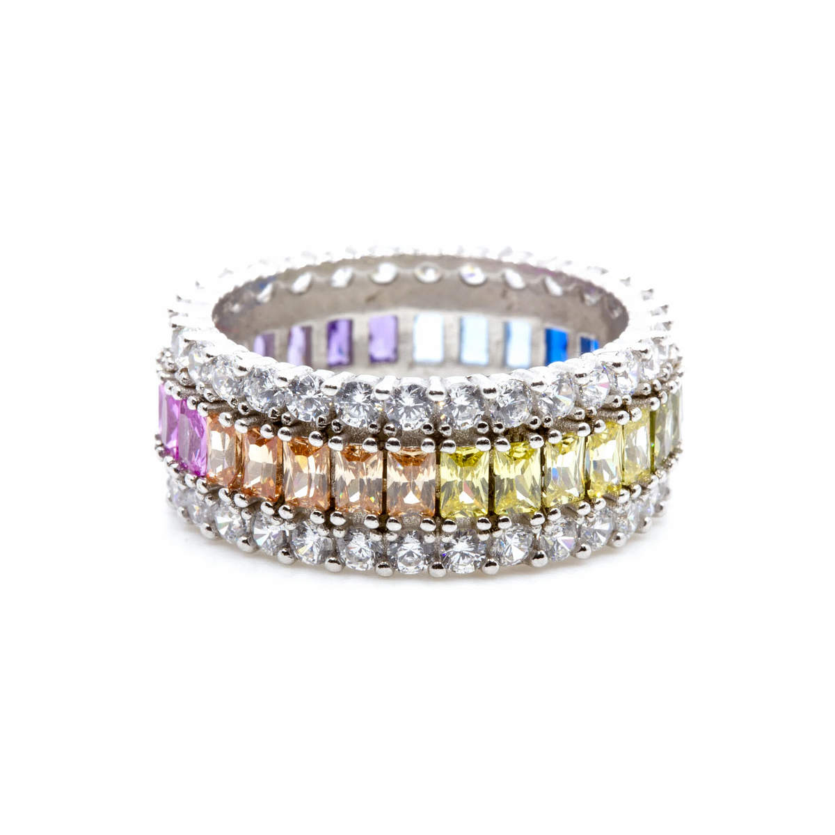 Thick Rainbow Halo Ring