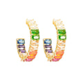Emerald Rainbow Hoops