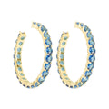 Sapphire Crystal Infinity Hoops