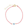 Evil Eye Hamsa Cord Bracelet in Red