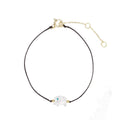 Elephant Evil Eye Cord Bracelet in Black