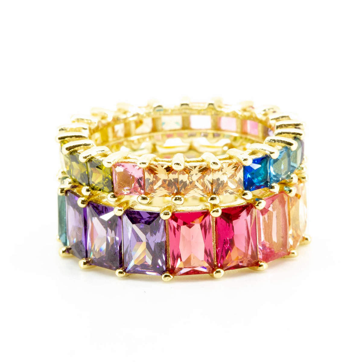Ombre Rainbow Infinity Ring