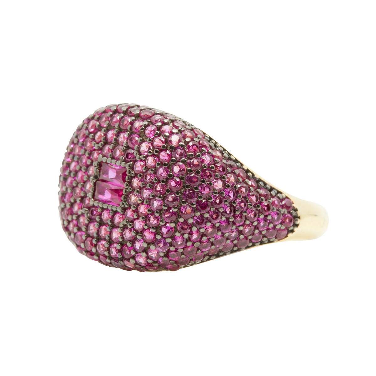 Rounded Crystal Ring