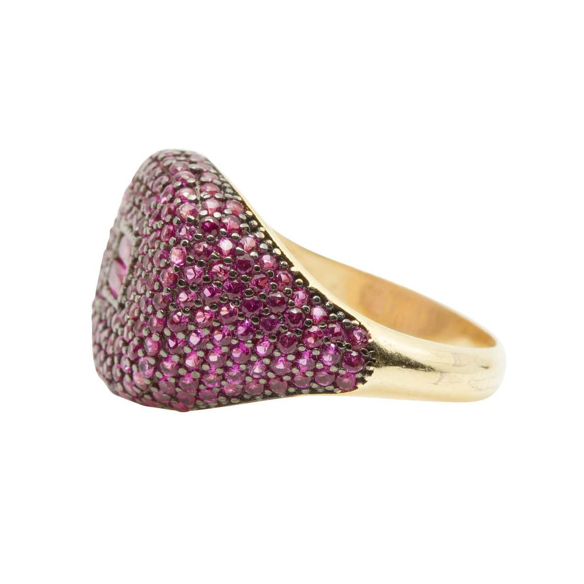 Rounded Crystal Ring